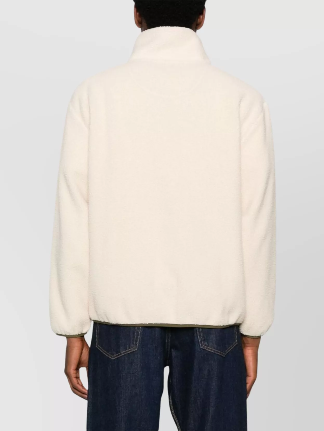 Apc Island Fleece Sweater With Contrast Detailing In Neutral