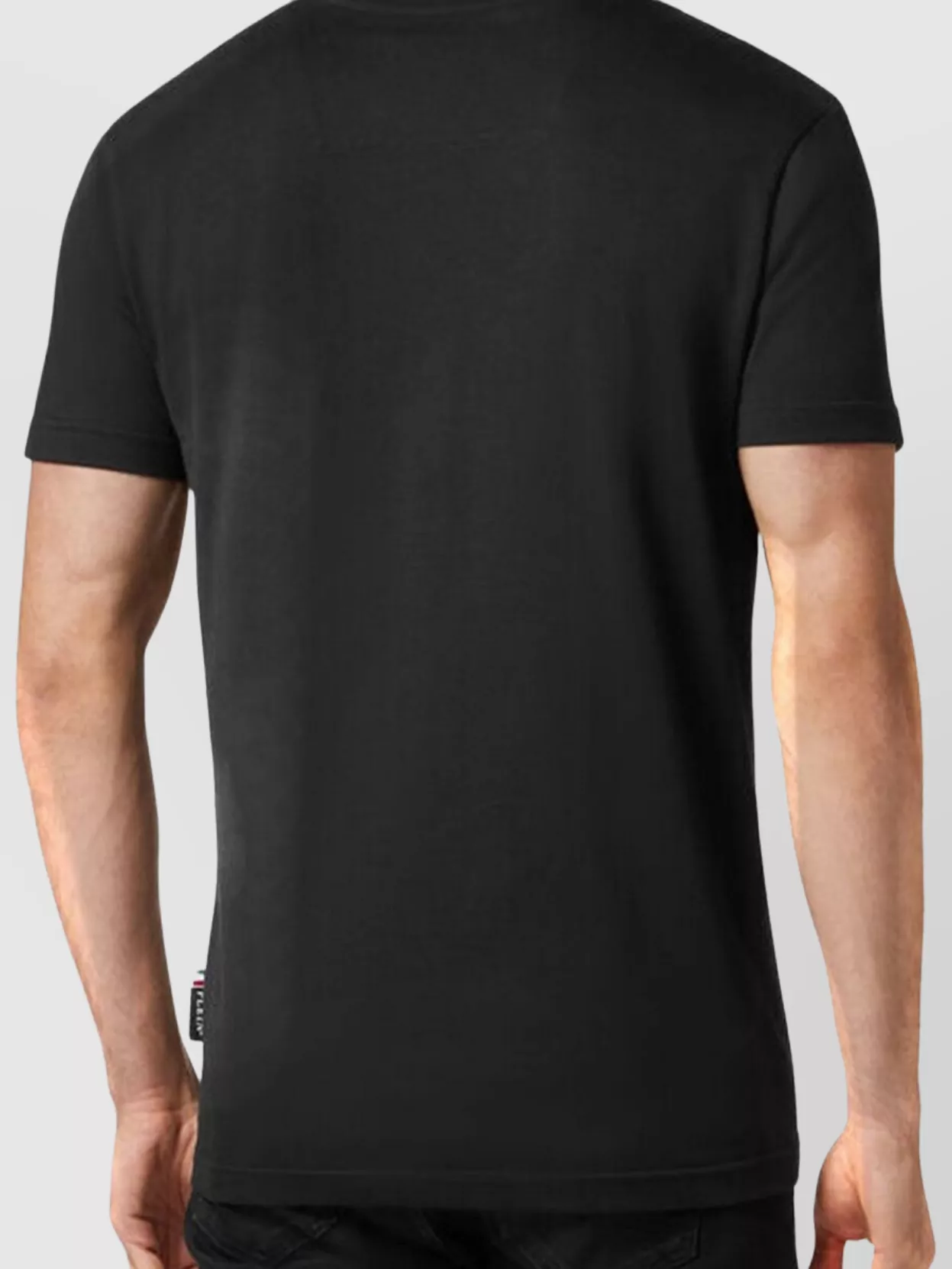 Philipp Plein Crew Neck Smiley Face Patch T-Shirts