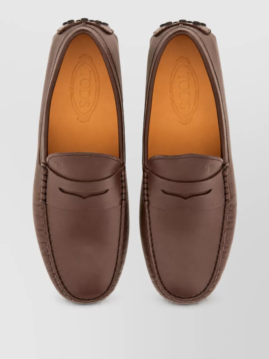 Tod's leather gommino bubble loafers