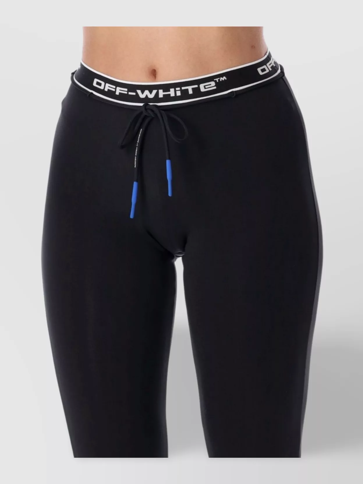 Off-White Logo Band Leggings Drawstring Tips