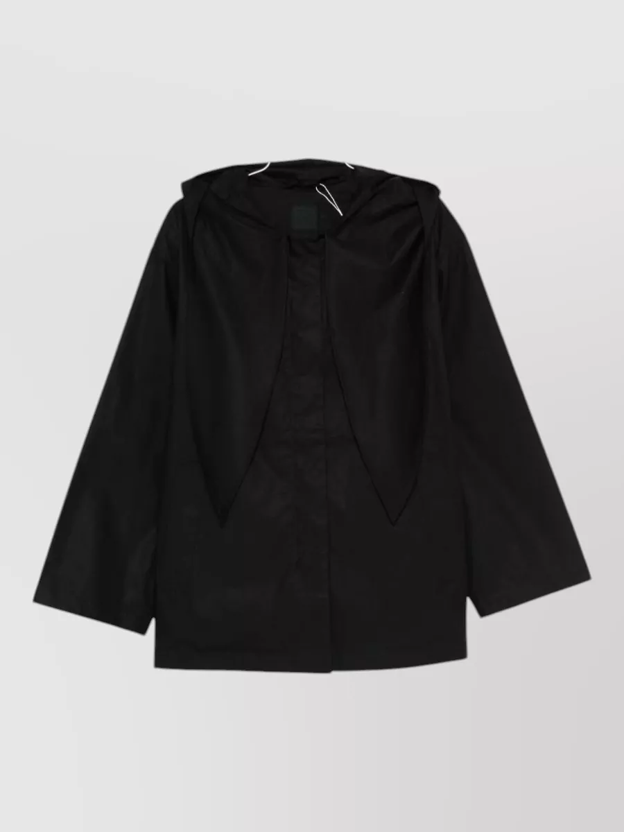 Totême cotton hooded short-sleeve jacket