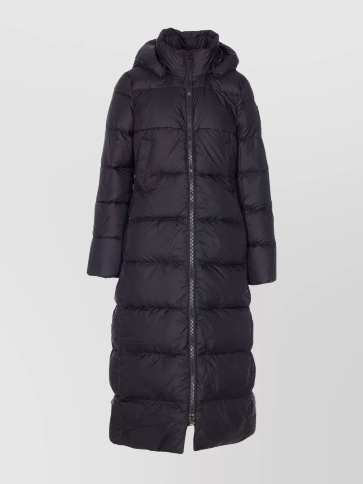Canada Goose Long Padded Quilted Jacket Removable Hood In Blue