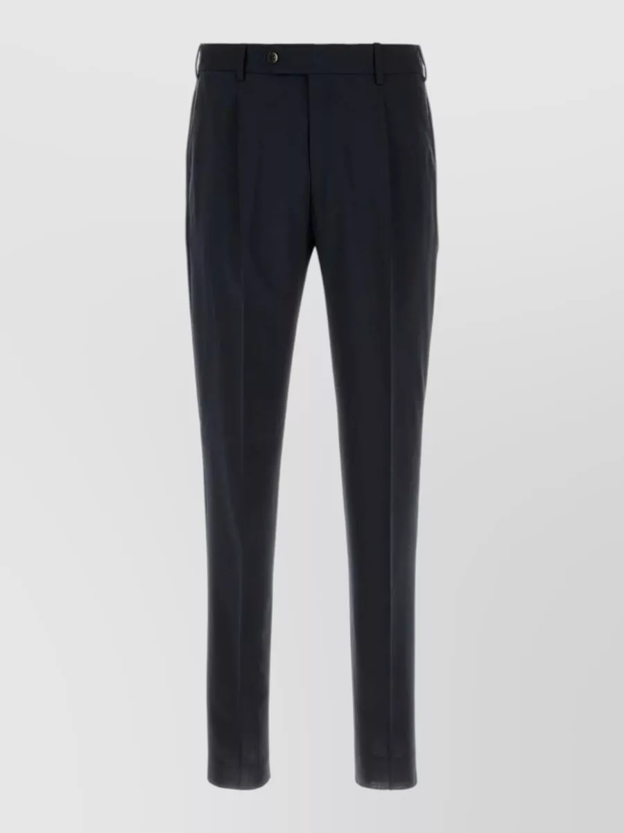 Pt Torino virgin wool pleated tapered trousers