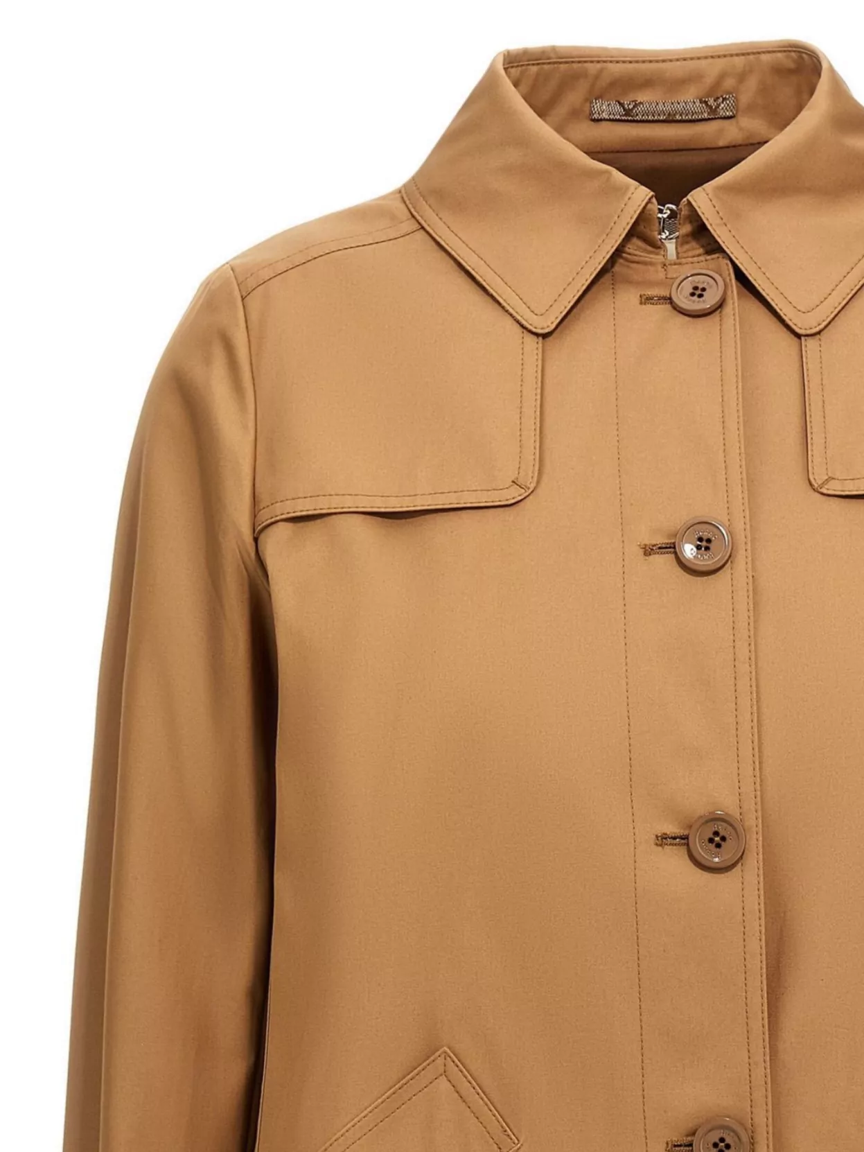 Herno Quilted Coat With Back Vent And Buckle Strap Cuffs