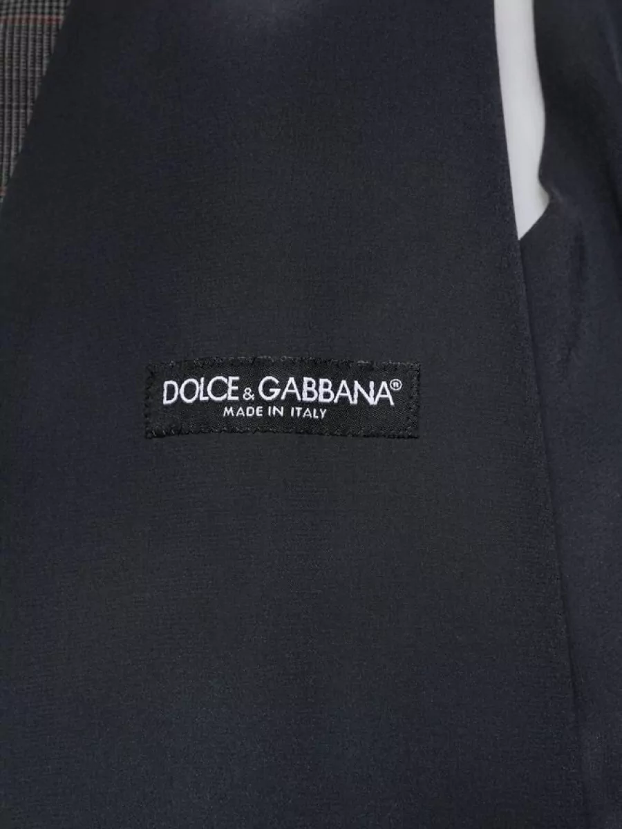 Dolce&Gabbana Virgin Wool Checked Waistcoat