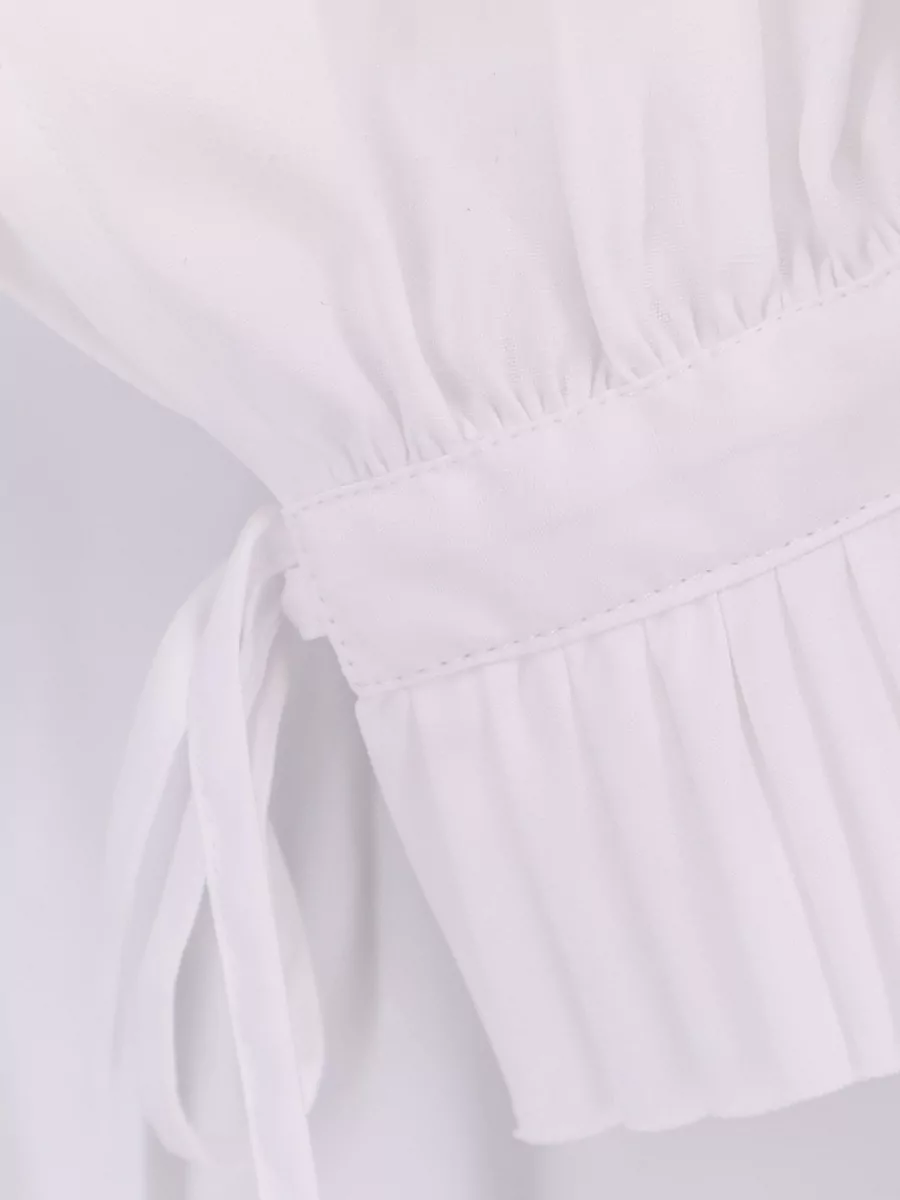 Dries Van Noten Cotton Ruffled Long-Sleeve Blouse