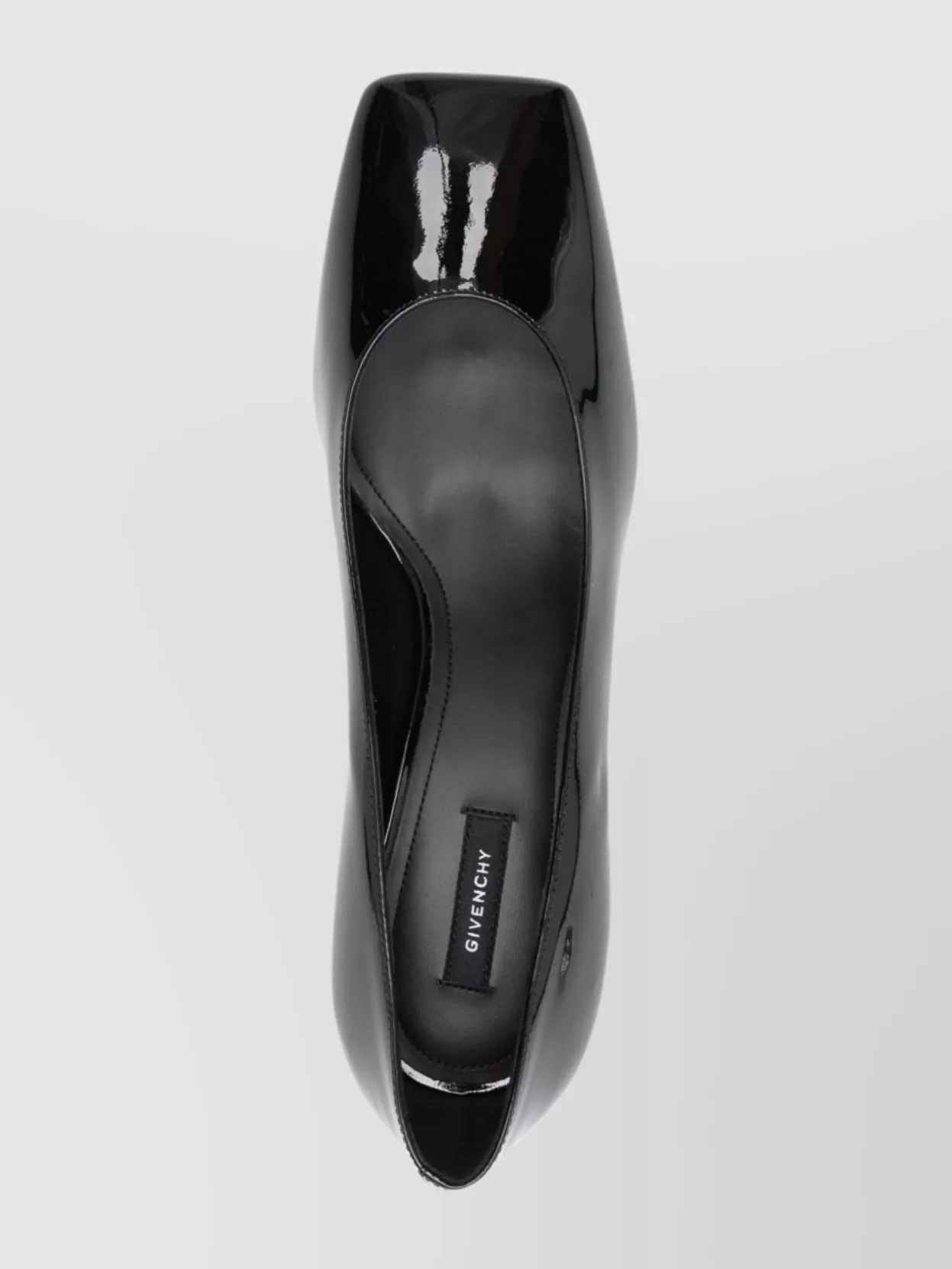 Givenchy Stylish Cone Heel Patent Finish Pumps In Black