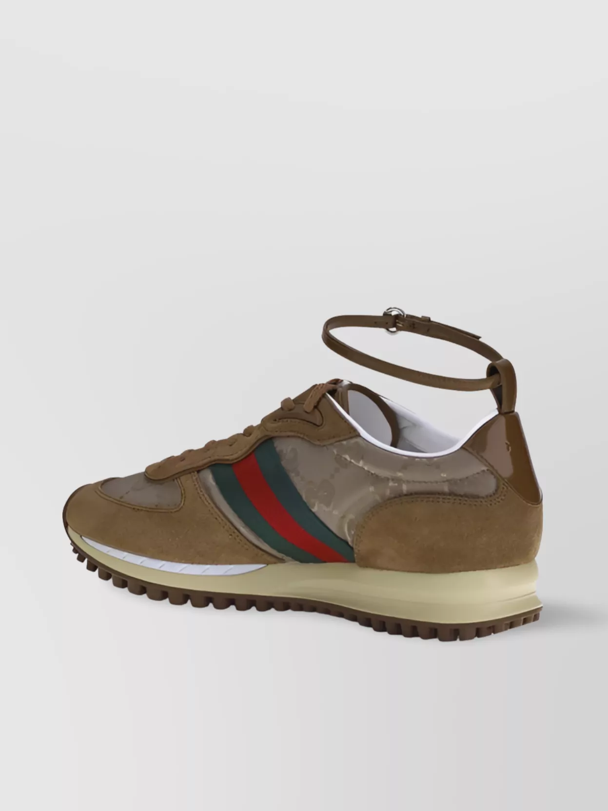 Gucci Motion Re-sneakers Worn Look In Brown