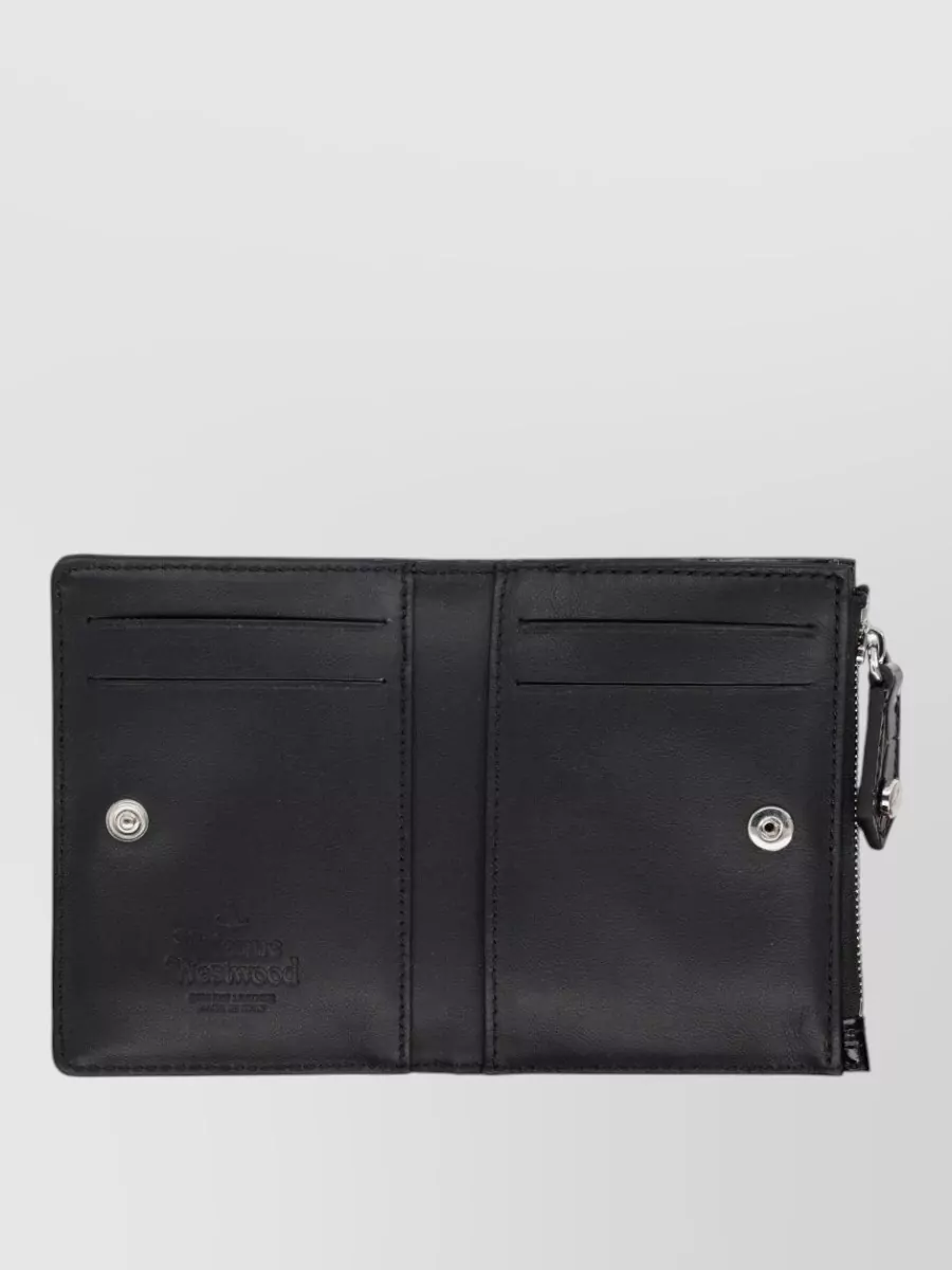 Vivienne Westwood Crocodile Texture Leather Purse And Cardholder