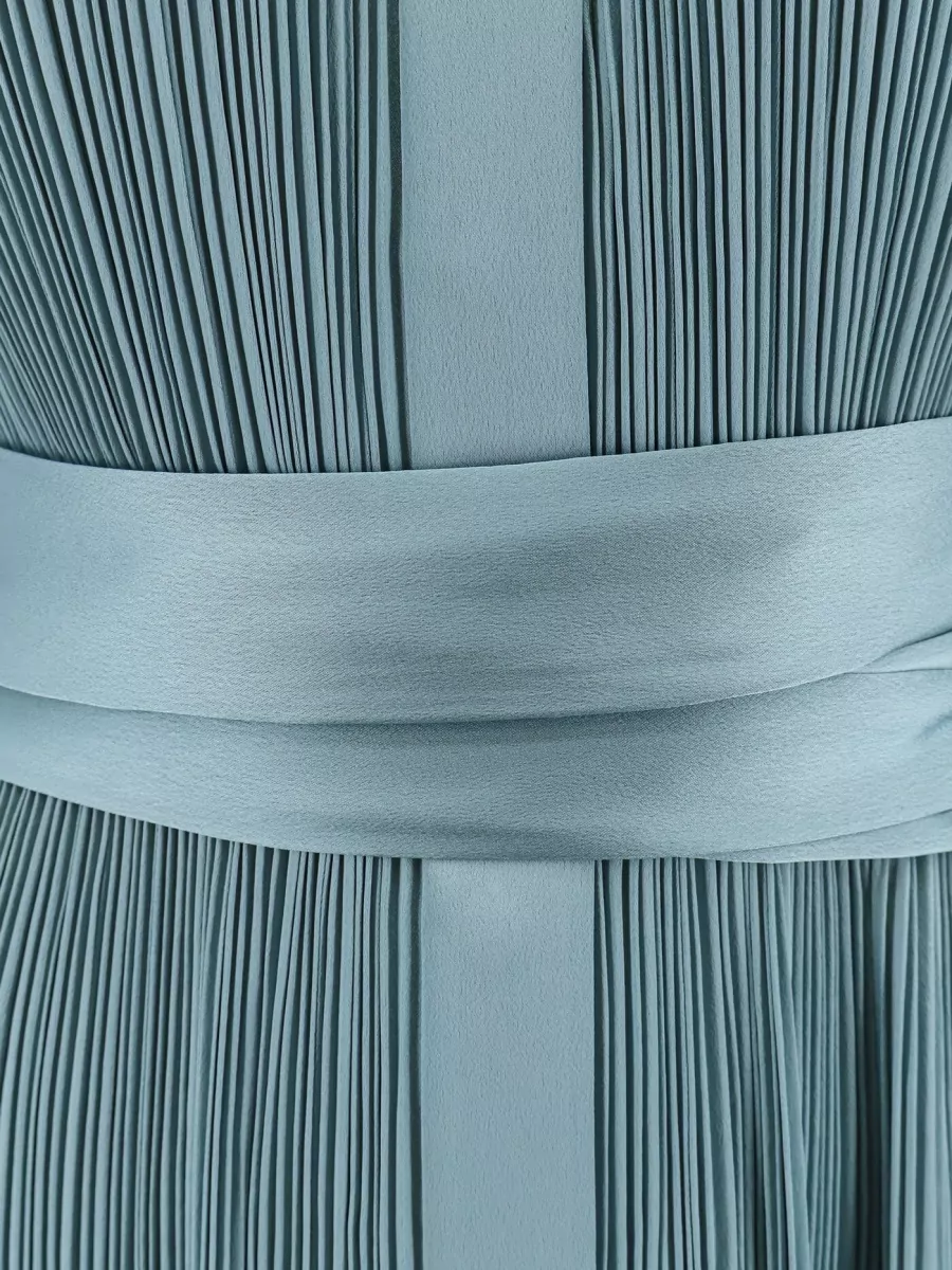 Joseph Pleated Sleeveless Satin Midi Dress