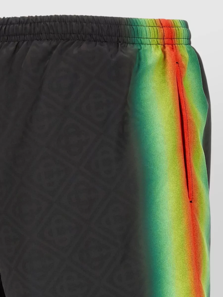 Casablanca Logo Jacquard Swimsuit Featuring Side Pockets