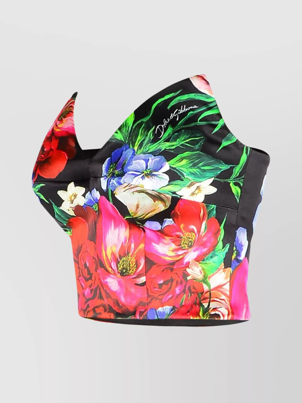 Dolce&Gabbana Floral Print Cropped Viscose Top