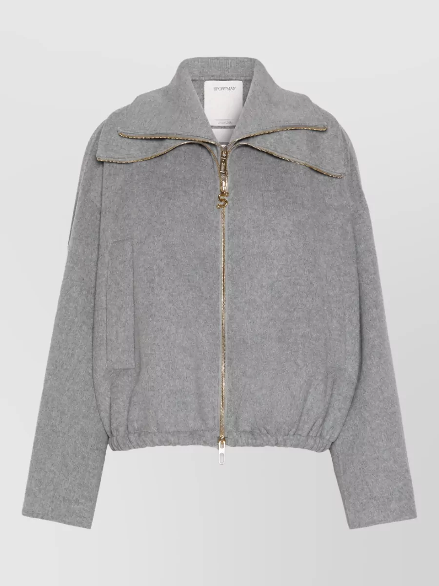 Sportmax virgin wool oversized bomber jacket