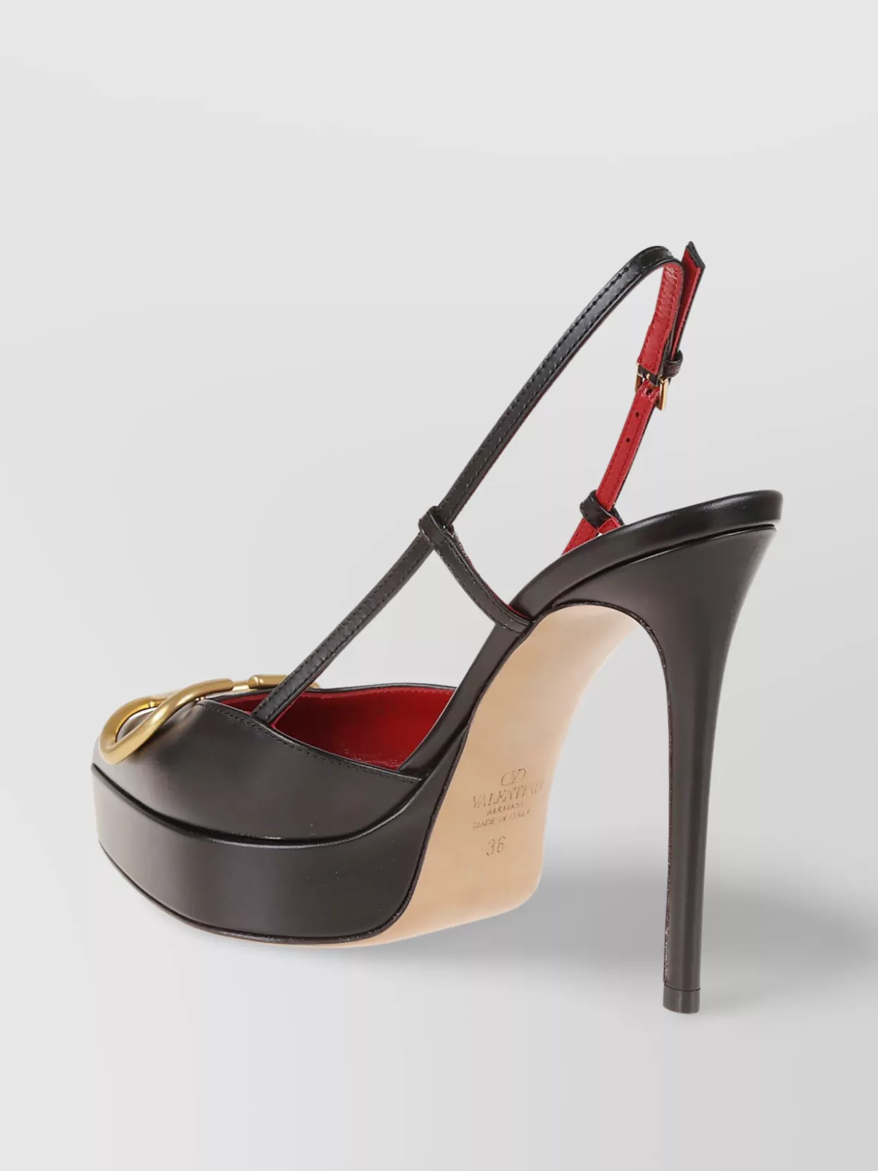 Valentino Garavani Pointed Toe Slingback Strap Platform Pumps
