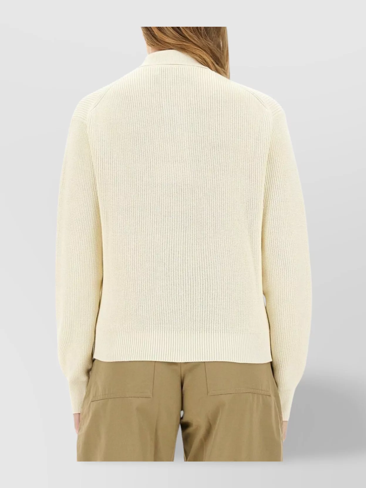 Studio Nicholson Ribbed Texture Knit Polo Shirt