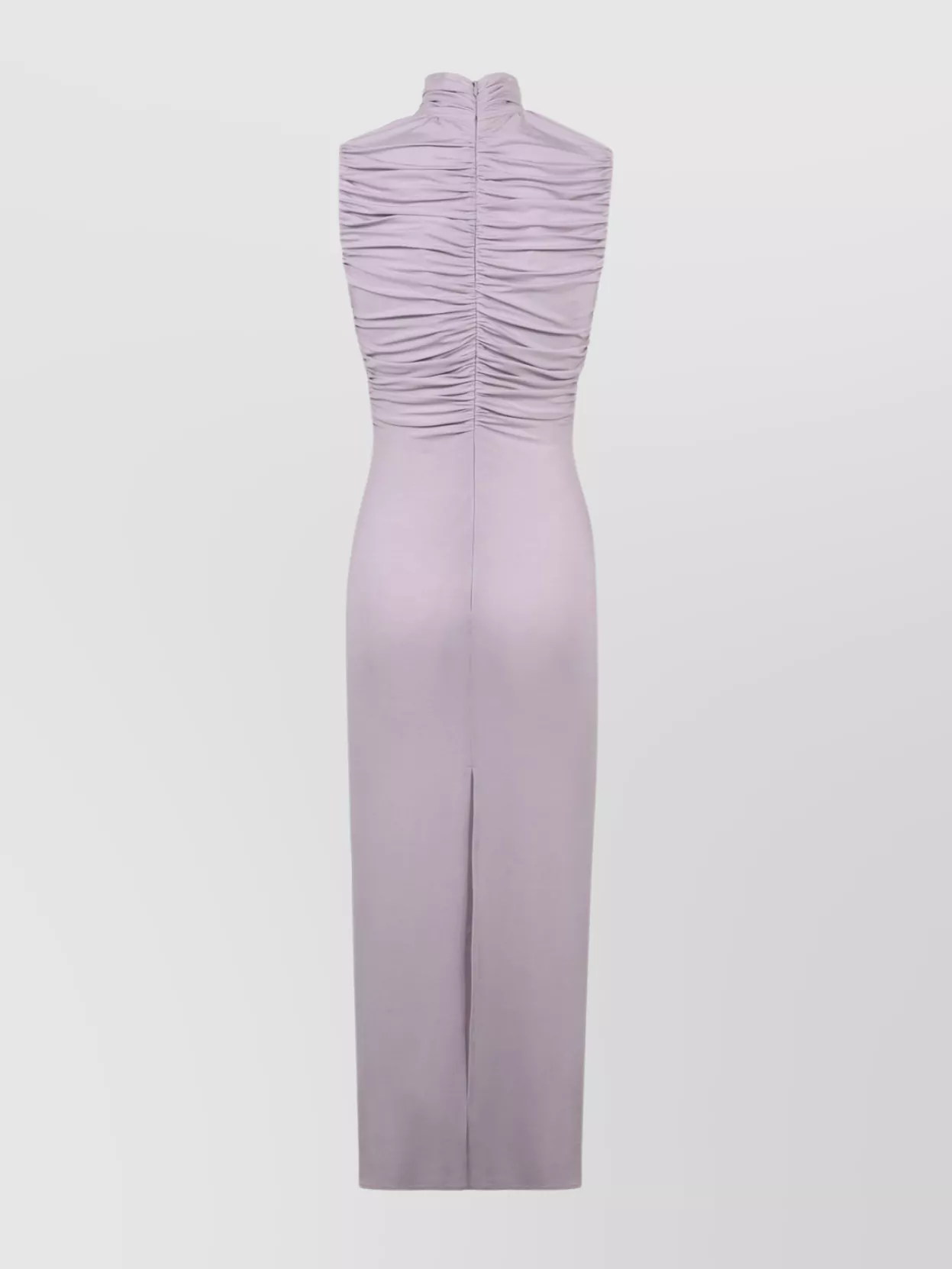 Magda Butrym Floral Ruched Sleeveless Dress Slit In Pink