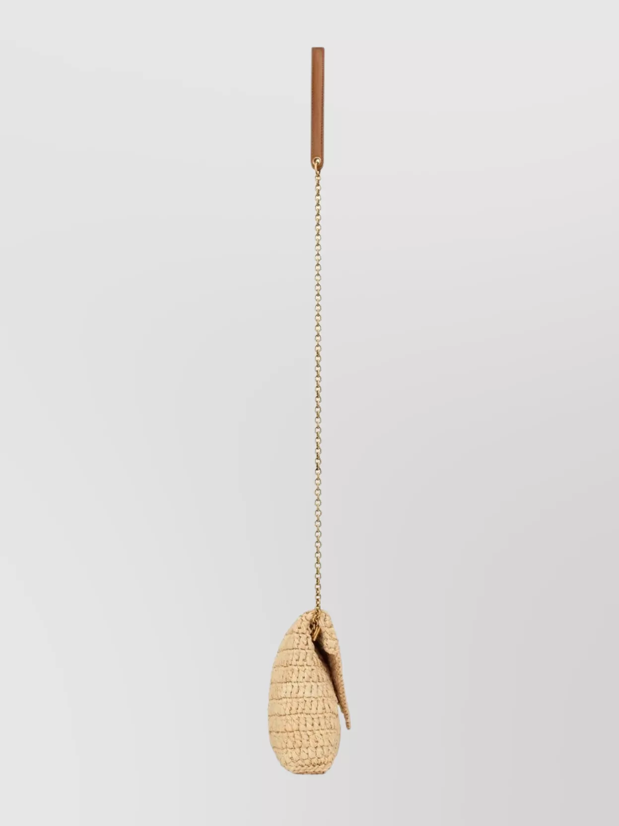 Saint Laurent Chain Strap Woven Texture Clutch Bag