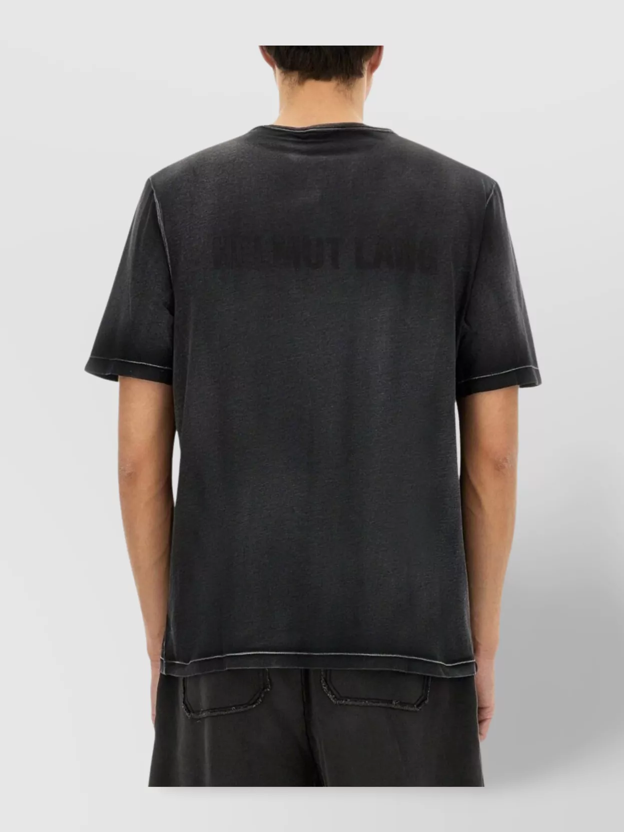 Helmut Lang Graphic Print Contrast Stitching T-shirt