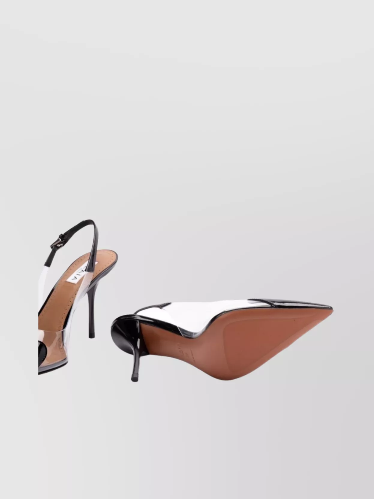 Alaïa Heart Slingbacks In Patent Calfskin