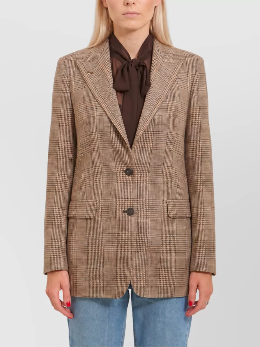 Tagliatore prince of wales check single-breasted jacket