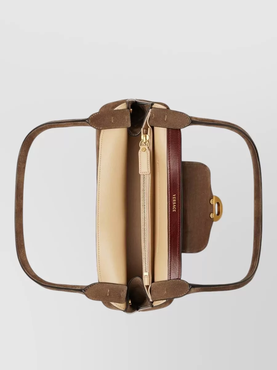 Versace Na Leather Shoulder Bag