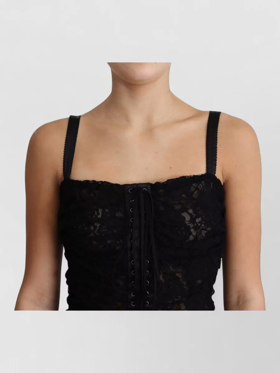 Dolce&Gabbana Silk Lace Bustier Mini Dress