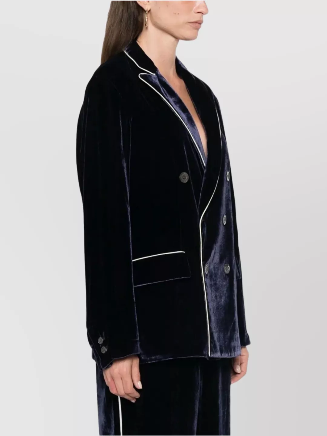 Pierre Louise Mascia Velvet Jacket Notched Lapels
