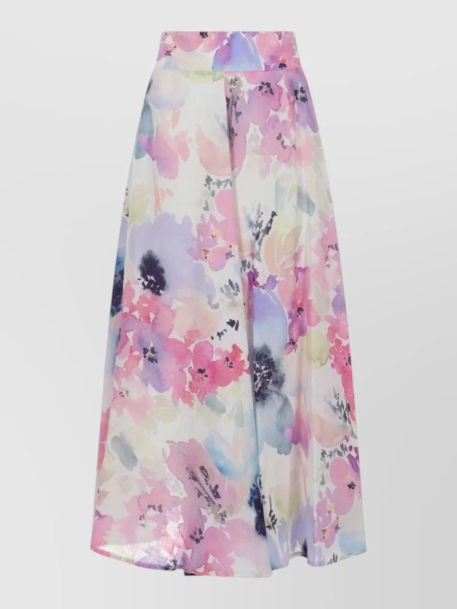 120% Lino Linen maxi a-line skirt