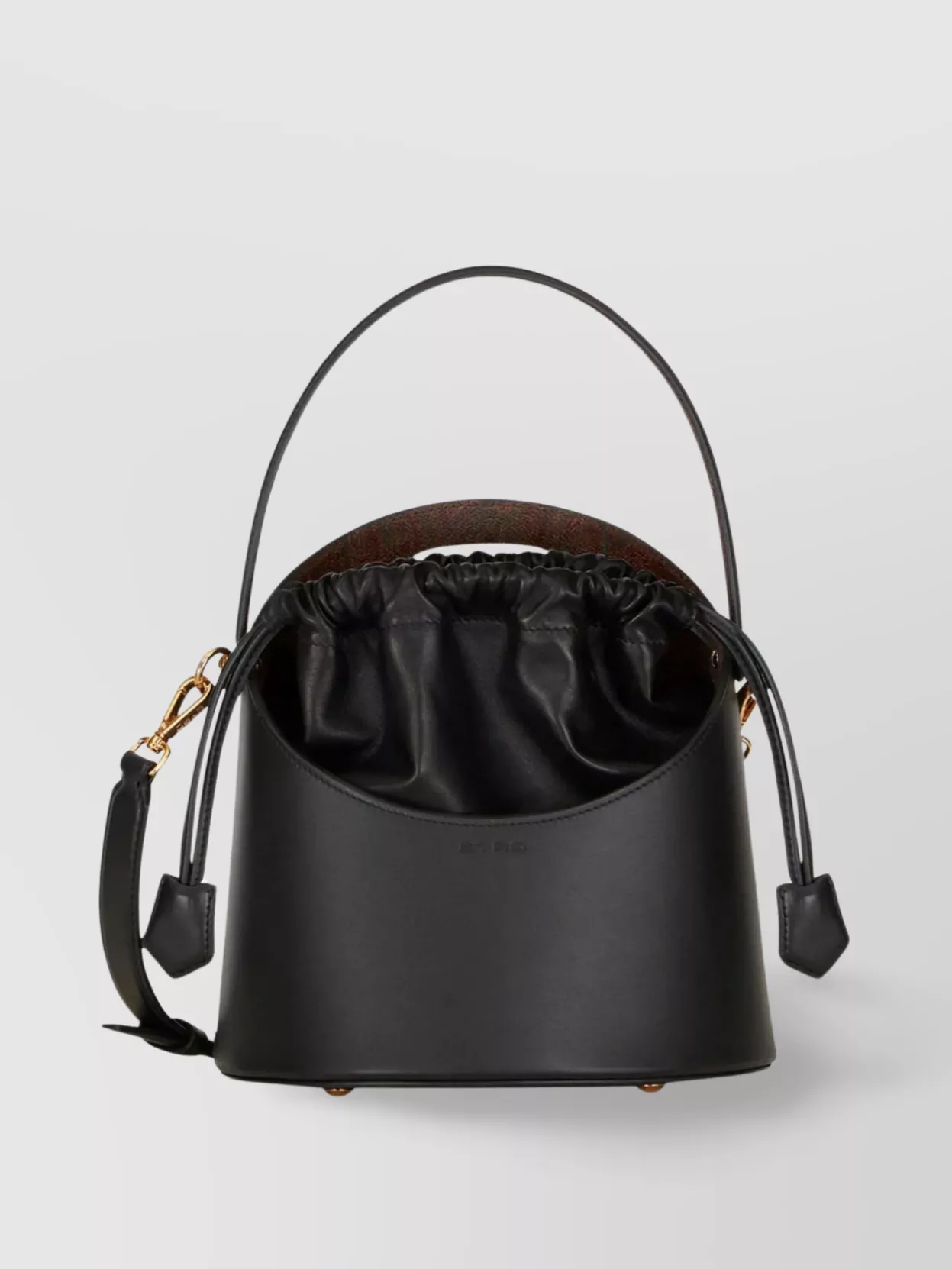 Shop Etro Saturno Versatile Shoulder Bag With Adjustable Strap In Black