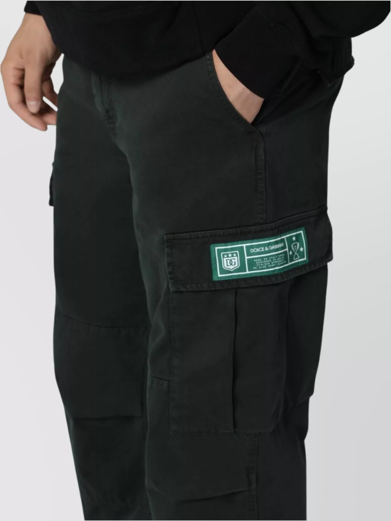 Dolce&Gabbana Cargo Trousers Cotton Drawstring Hem