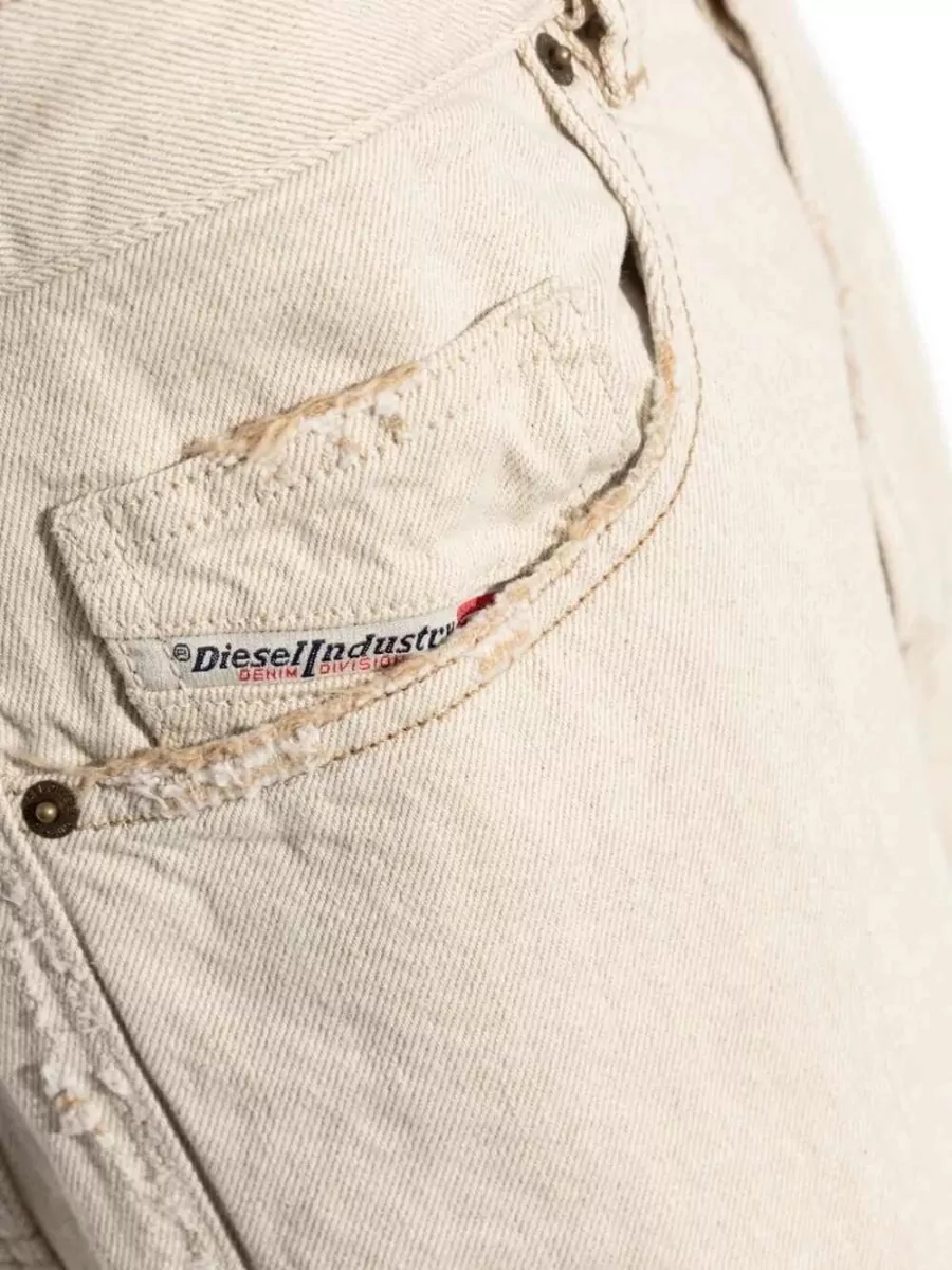 Diesel Distressed Straight-Leg Jeans