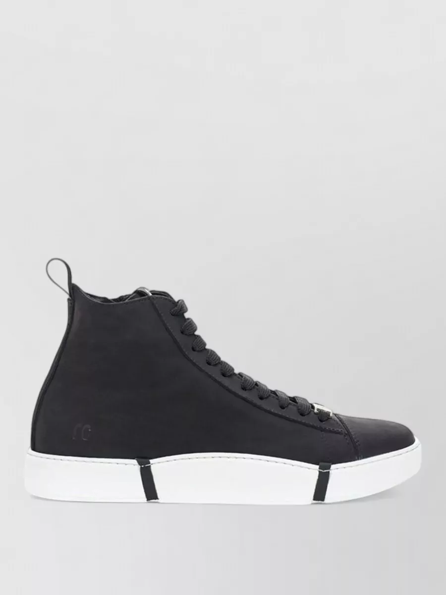 Roberto Cavalli Suede Leather High-Top Lace-Up Sneakers