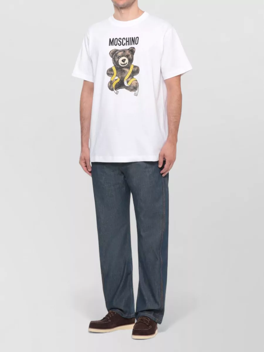 Moschino Logo Print Cotton Short Sleeve T-Shirt