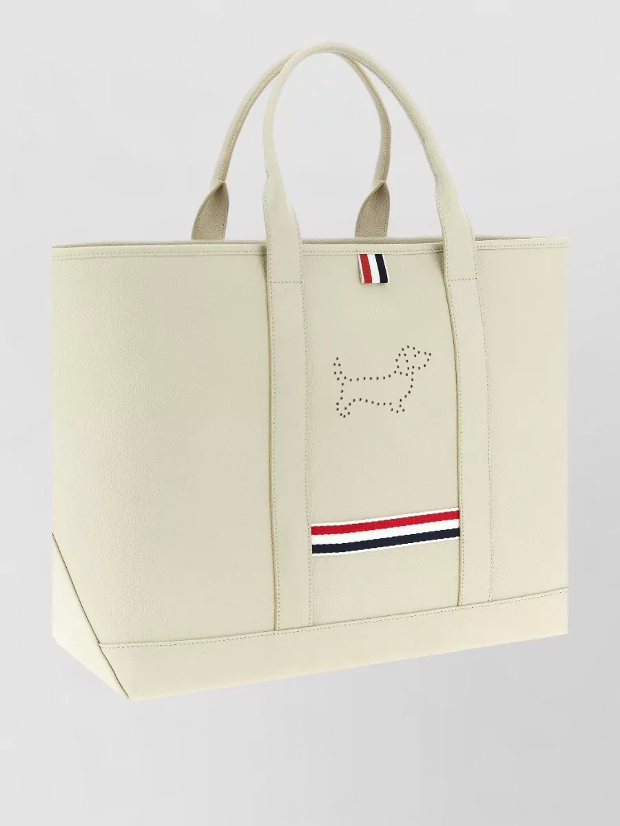 Thom Browne Tool Tote Bag Tricolor Stripe Handles