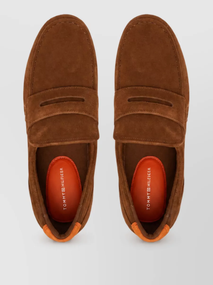 Tommy Hilfiger suede leather slip-on loafers