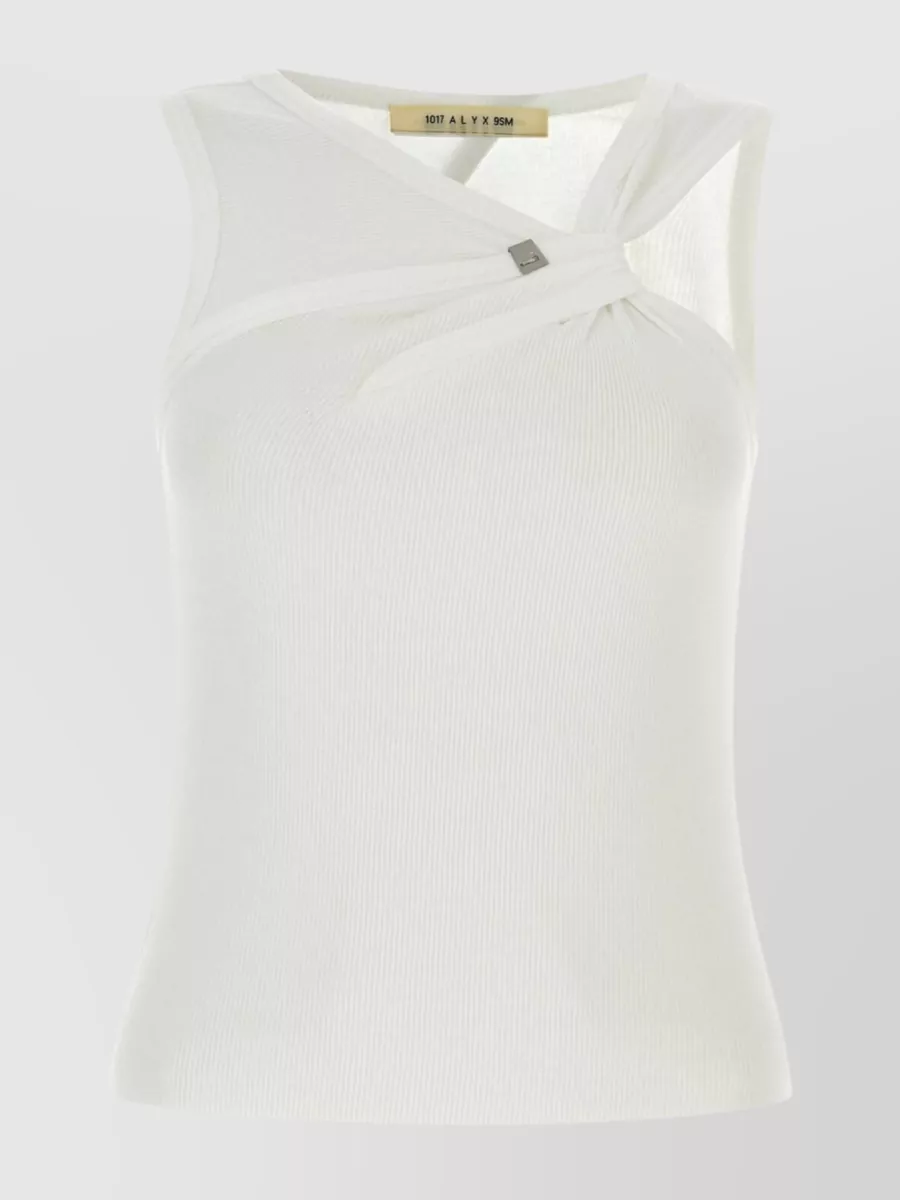 Shop Alyx Distinct Weaving Sleeveless Cotton Top In White