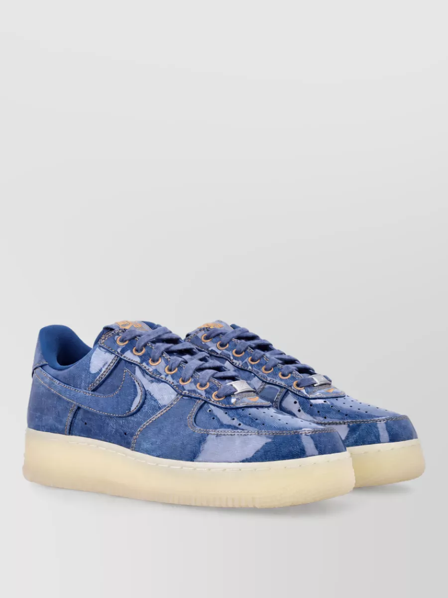 Nike Coated denim effect low-top lace-up sneakers