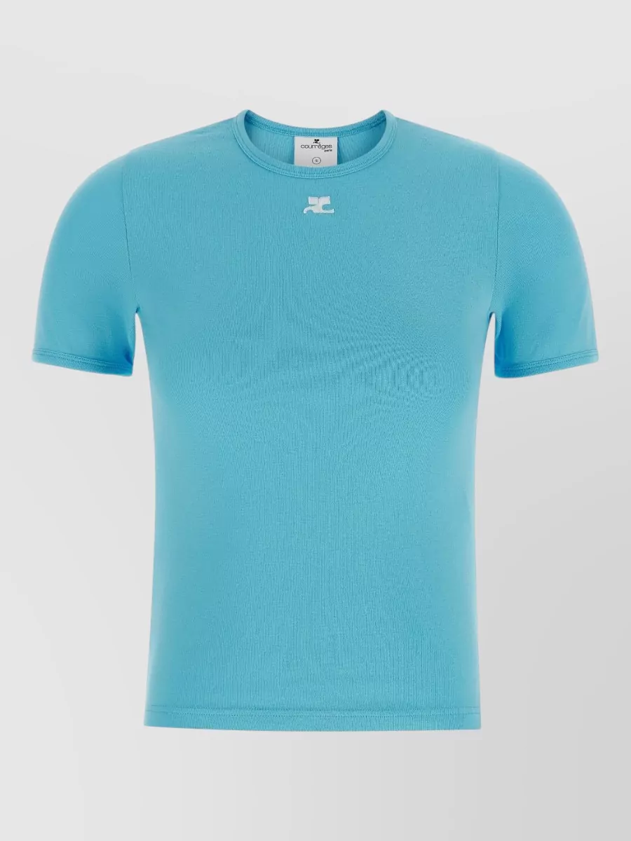 Courrèges cotton logo patch short-sleeve t-shirt