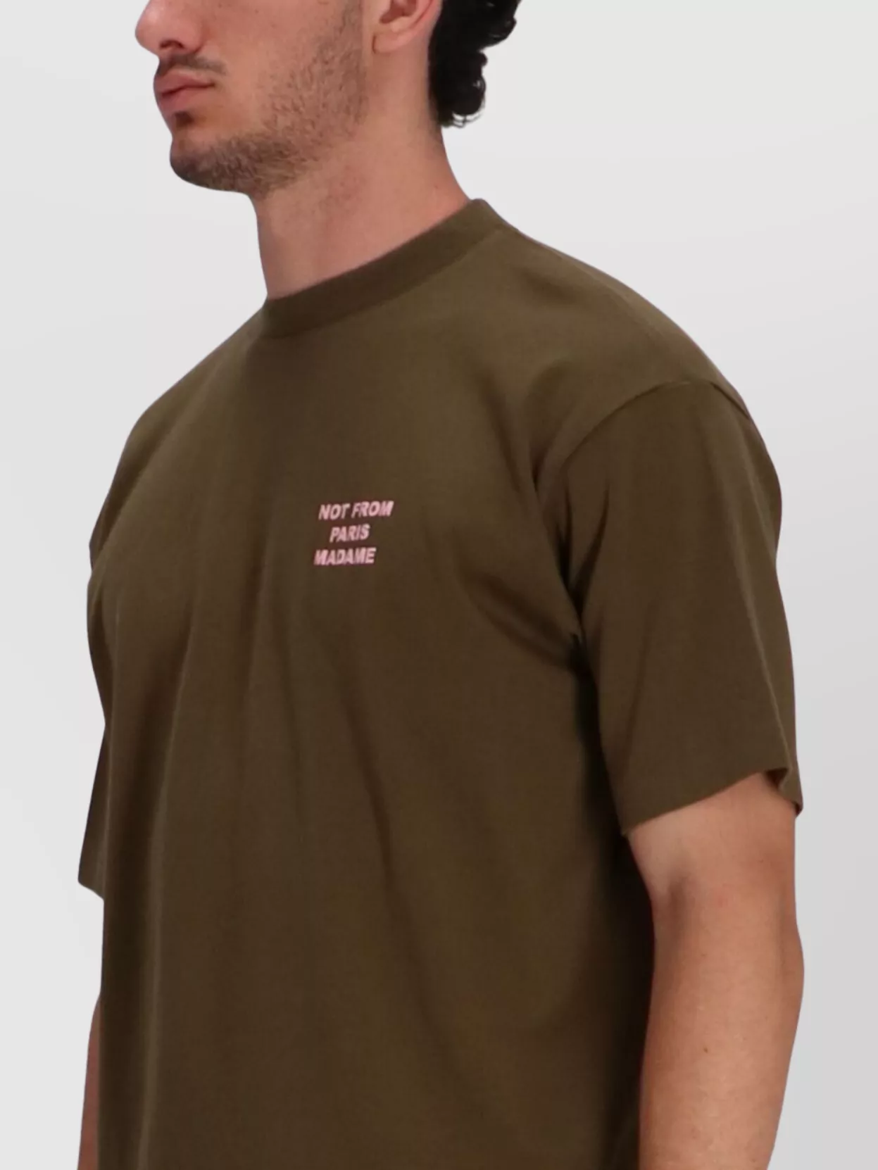 Drôle De Monsieur Logo Graphic Print Crew Neck T-Shirt