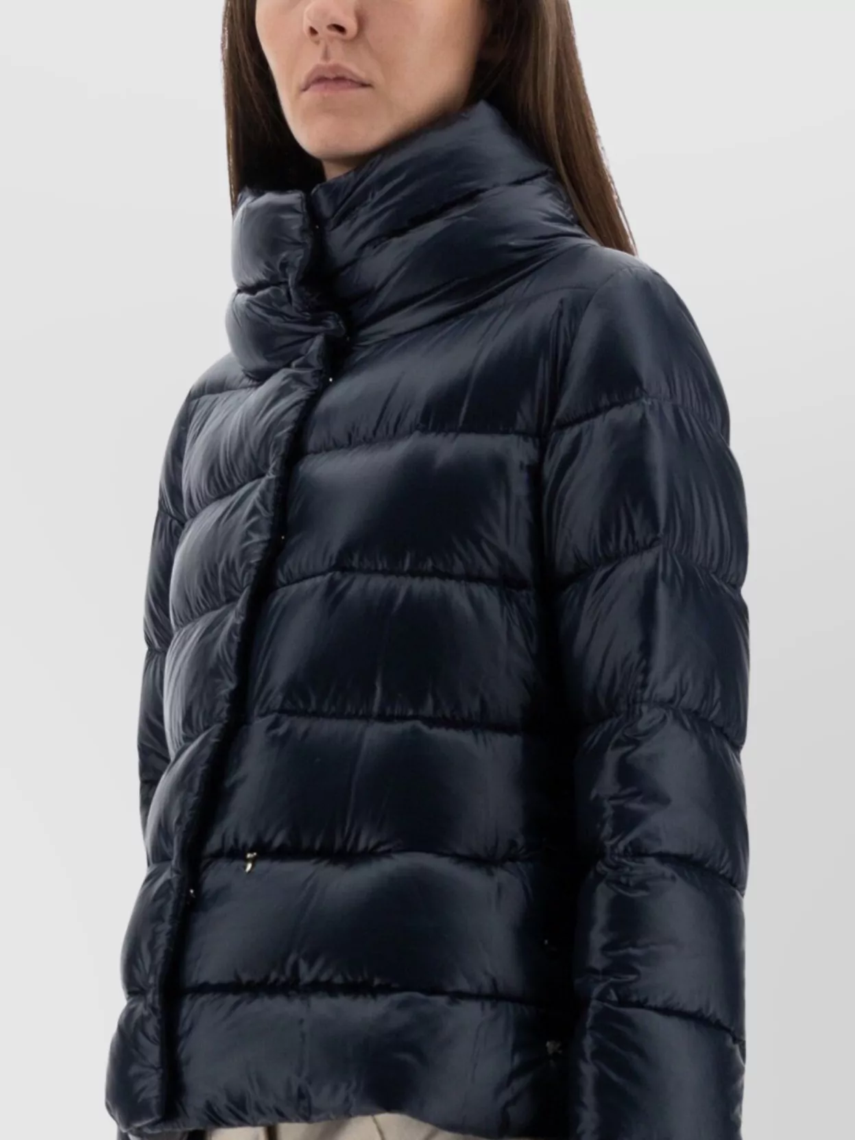 Herno Lightweight Hooded Puffer Coat In Blue