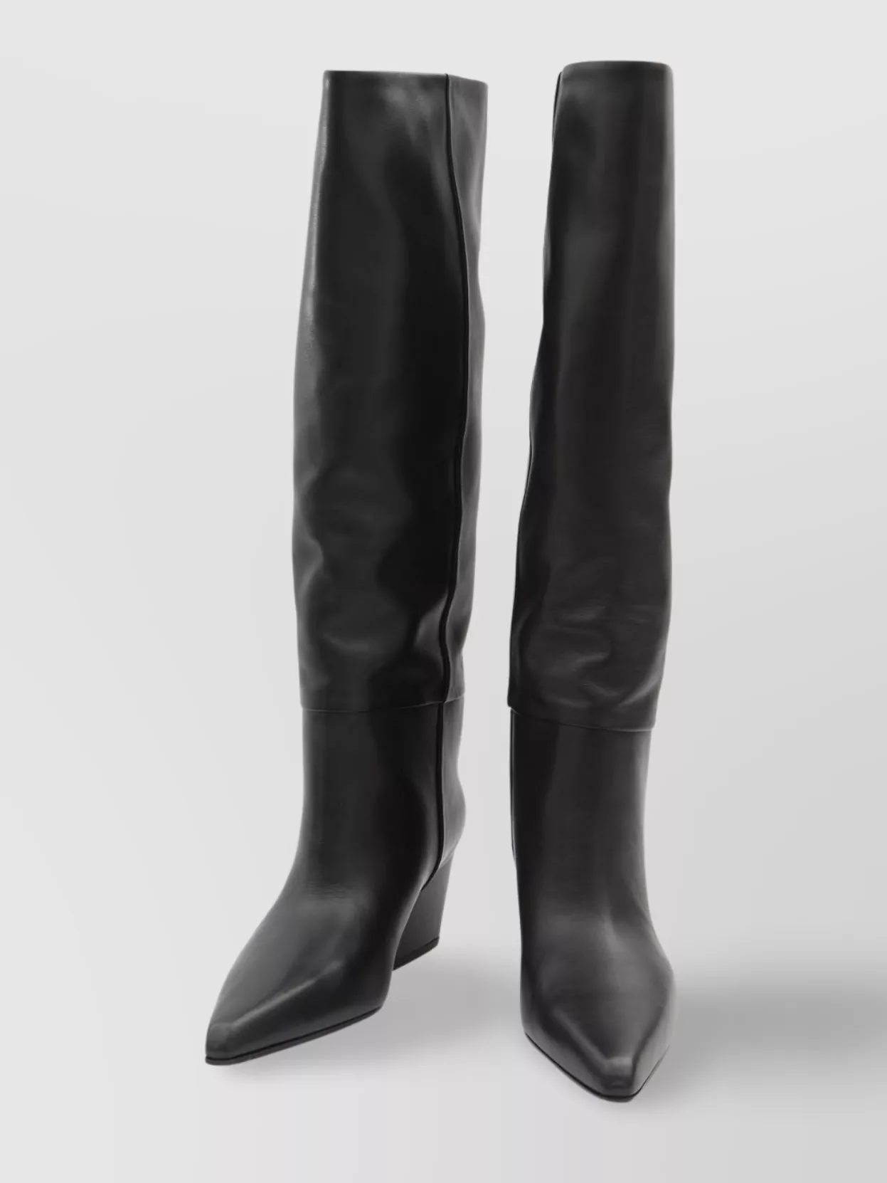 Paris Texas Jane Knee-High Leather Texan Heel Boots