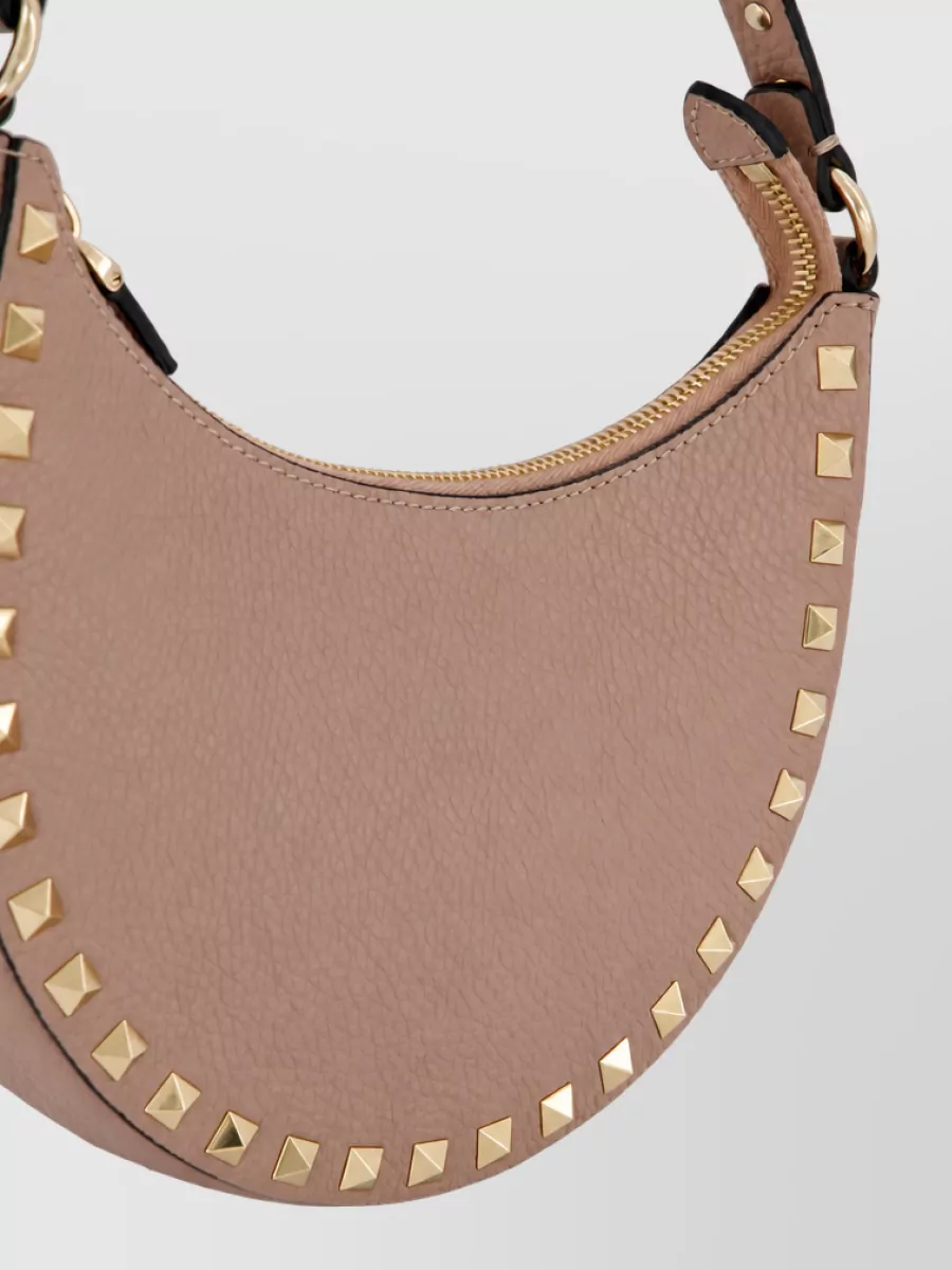 Valentino Garavani Rockstud Spike Calfskin Clutch Bag