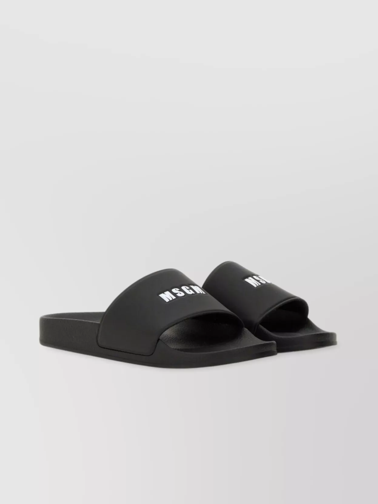 Msgm Logo Flat Sole Open Toe Slide