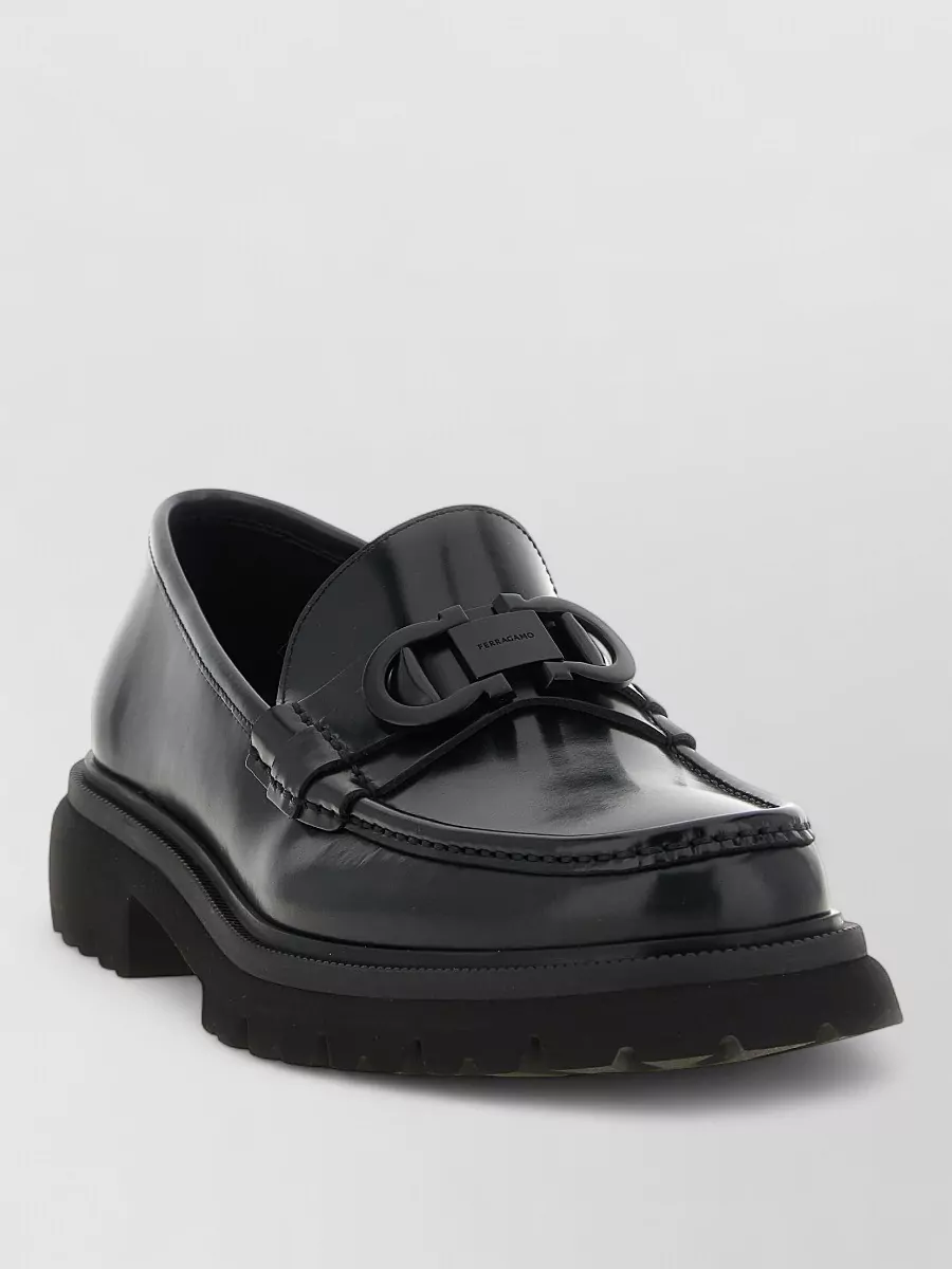 Ferragamo leather cocoon loafers