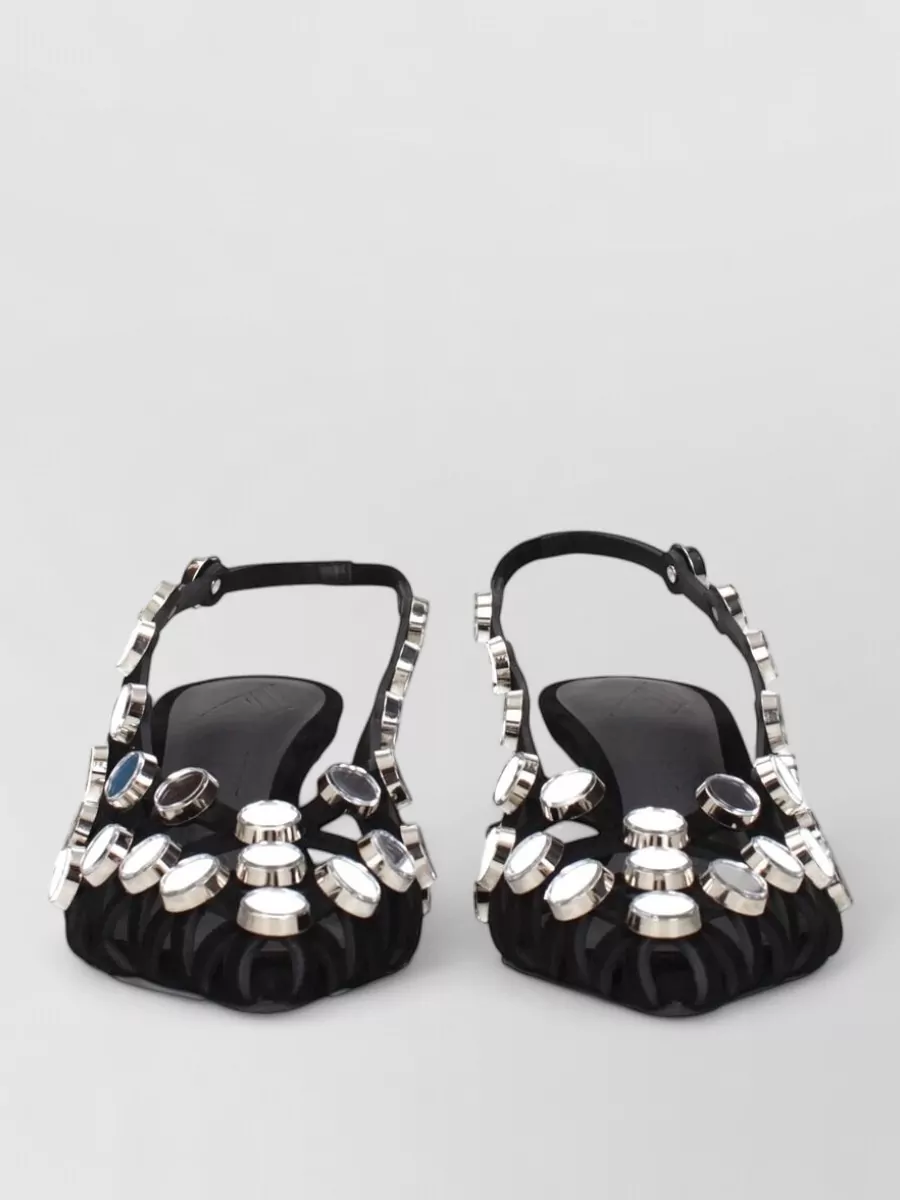 The Attico leather stiletto heel sandals
