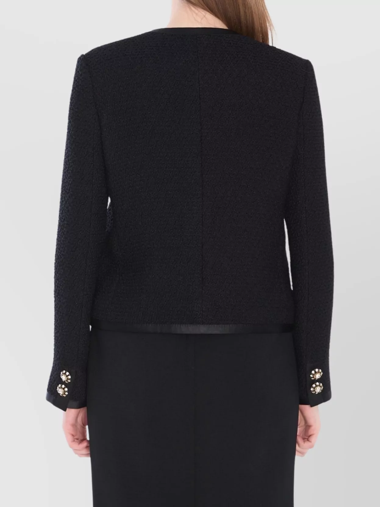 Dolce&Gabbana Bouclé Tweed Single-Breasted Jacket