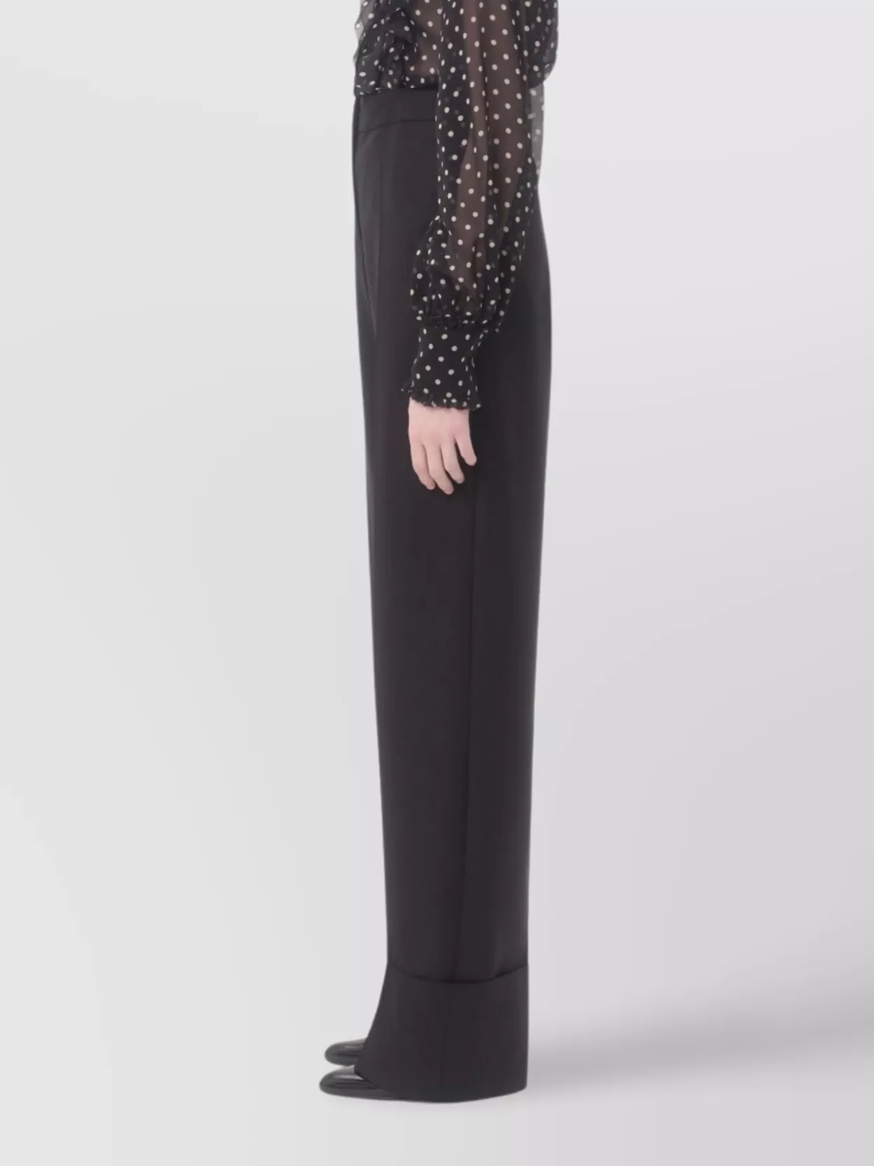 Valentino Wool Trousers With Straight Leg And High Waist