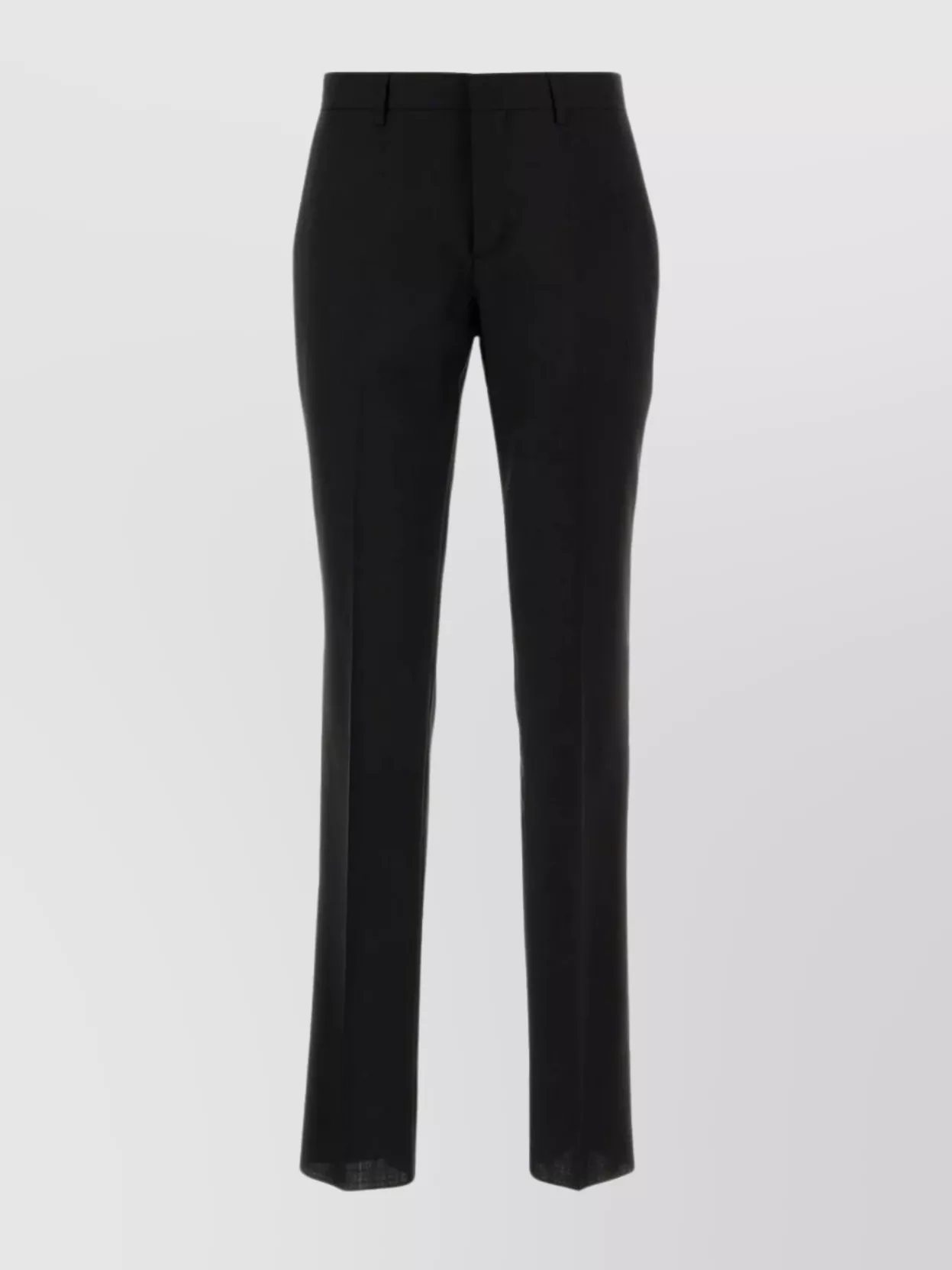Shop Moschino Ironed Pleated Wool Trousers