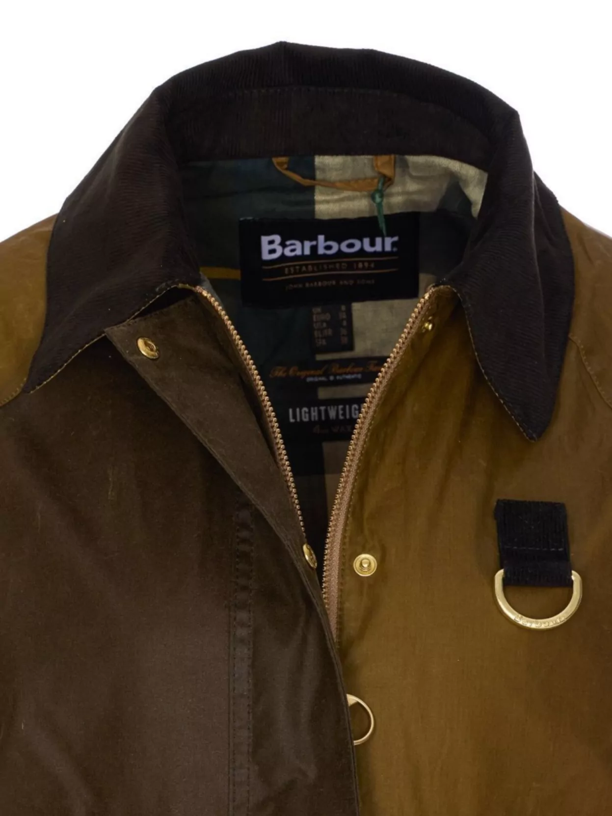 Barbour Alma Jacket With Contrast Collar And Panels