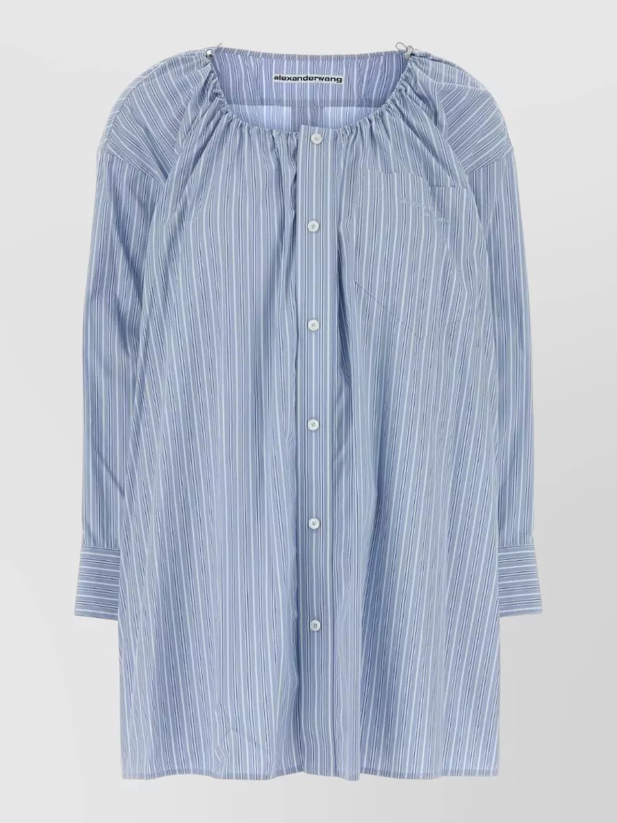 Alexander Wang embroidered poplin shirt dress